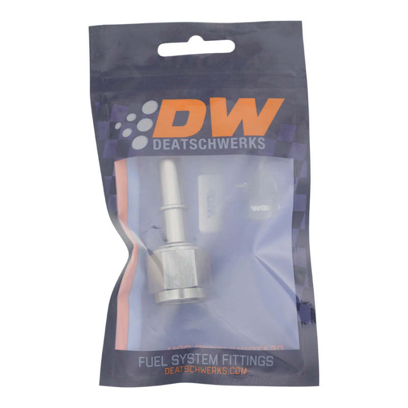 Load image into Gallery viewer, DeatschWerks 8AN Female Flare Swivel to 3/8in Male EFI Quick Disconnect - Anodized DW Titanium
