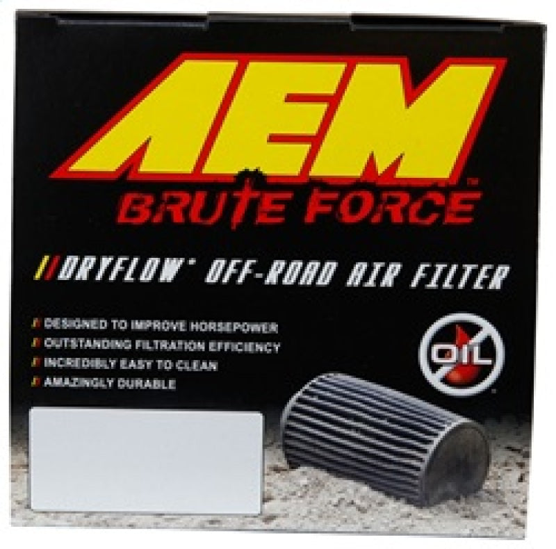 Load image into Gallery viewer, AEM Brute Force Dryflow Air Filter - Conical 6in Base OD / 5.125in Top OD / 5.25in Height
