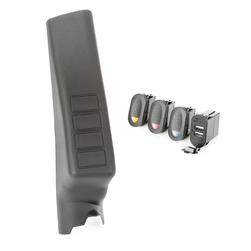 Load image into Gallery viewer, Rugged Ridge A-Pillar Pod Kit 3 Switch USB 11-18 JK/JKU
