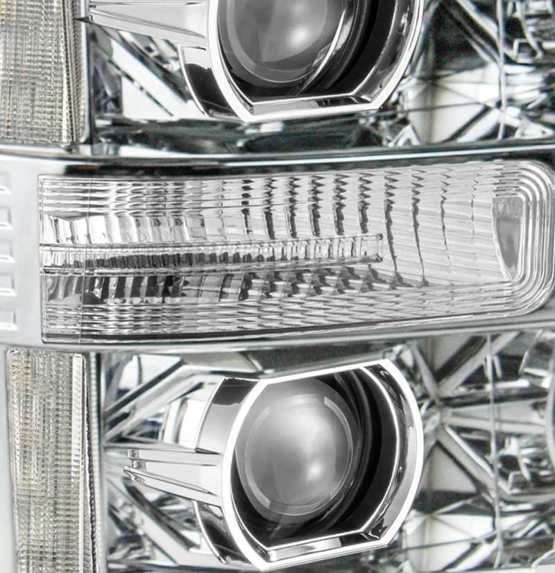 Load image into Gallery viewer, AlphaRex 11-16 Ford F-250 SD PRO-Series Projector Headlights Plank Style Design Chrome w/Seq Signal
