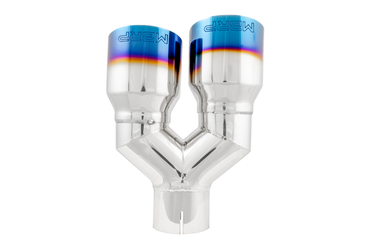MBRP Universal T304 SS Dual Burnt End Tip 3.5in OD/2.5in Inlet