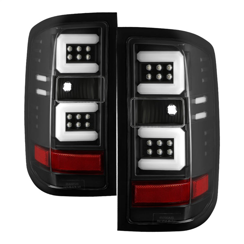 Load image into Gallery viewer, Spyder Chevy 1500 14-16 Light Bar LED Tail Lights All Blk ALT-YD-CS14-LBLED-BKV2
