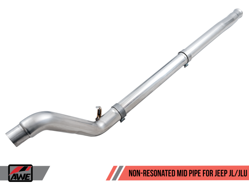 Load image into Gallery viewer, AWE Tuning 2018+ Jeep Wrangler JL/JLU 2.0T Non-Resonated Mid Pipe
