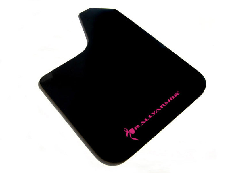 Load image into Gallery viewer, Rally Armor Universal Fit (No Hardware) Basic Black Mud Flap w/ Pink Logo
