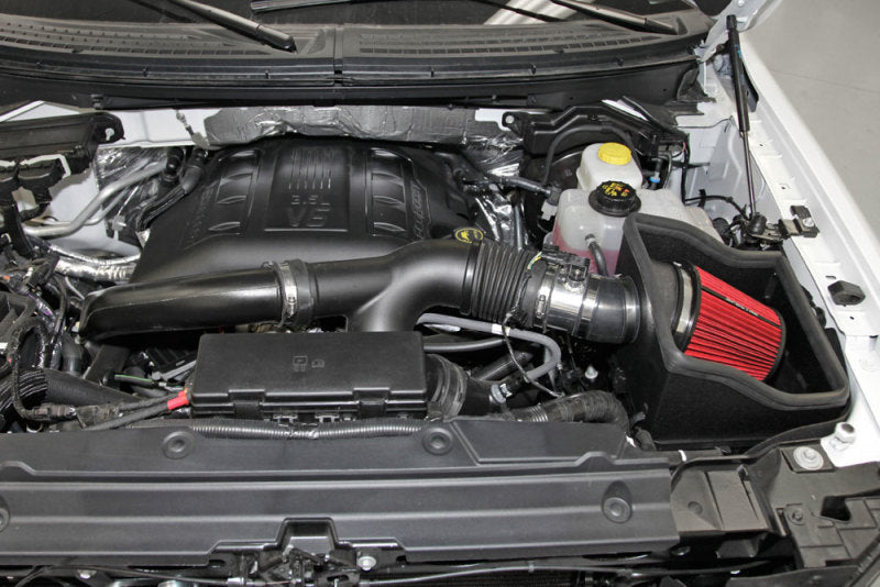 Load image into Gallery viewer, Spectre 12-14 Ford F150 V6-3.5L F/I Air Intake Kit - Polished w/Red Filter
