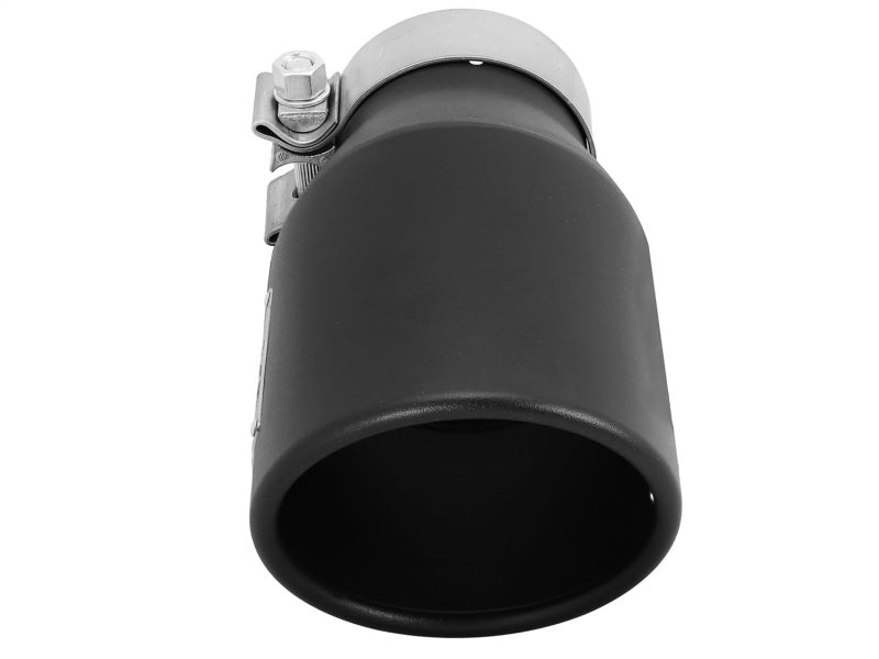 Load image into Gallery viewer, aFe Power Gas Exhaust Tip Black- 3 in In x 4.5 out X 9 in Long Bolt On (Black)
