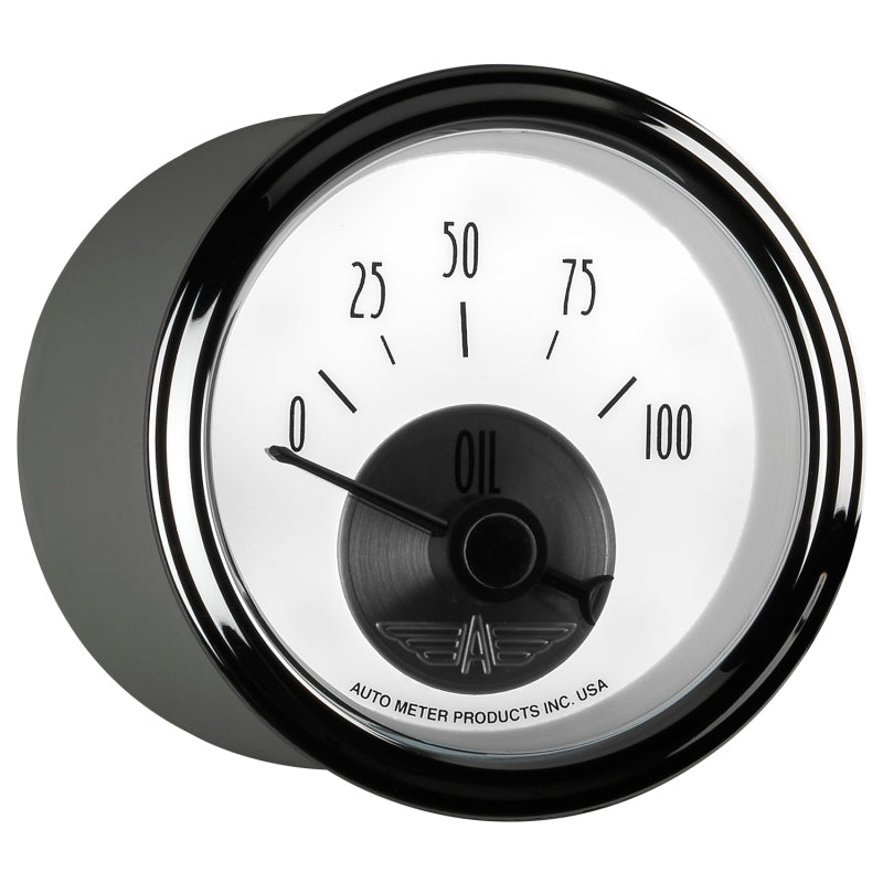 Load image into Gallery viewer, Autometer Prestige Series Pearl 2-1/16in 100PSI Electronic Oil Pressure Gauge
