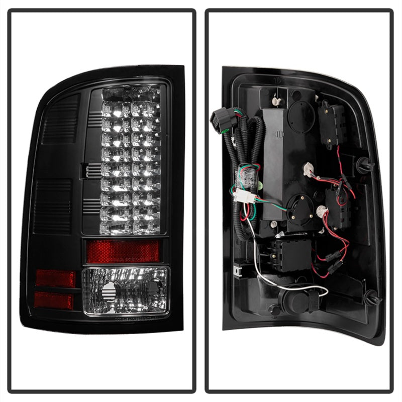 Load image into Gallery viewer, Spyder GMC Sierra 07-13 (Not fit 3500 Dually 4 Rear Wheels)LED Tail Lights Black ALT-YD-GS07-LED-BK
