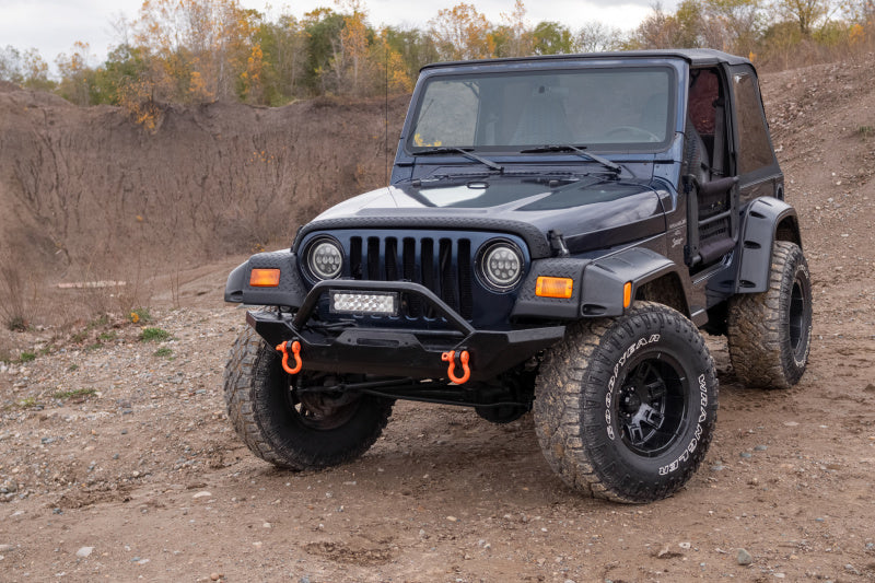 Load image into Gallery viewer, Bushwacker 97-06 Jeep Wrangler Trail Armor Hood Stone Guard and 2 Front Corners - Black
