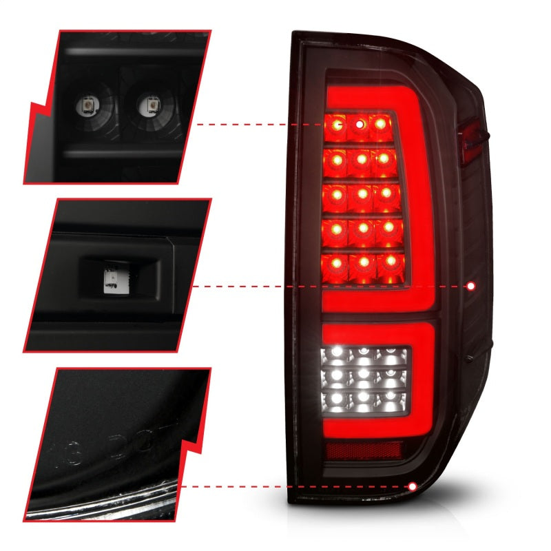 Load image into Gallery viewer, ANZO 2014-2021 Toyota Tundra LED Taillights Black Housing/Smoke Lens
