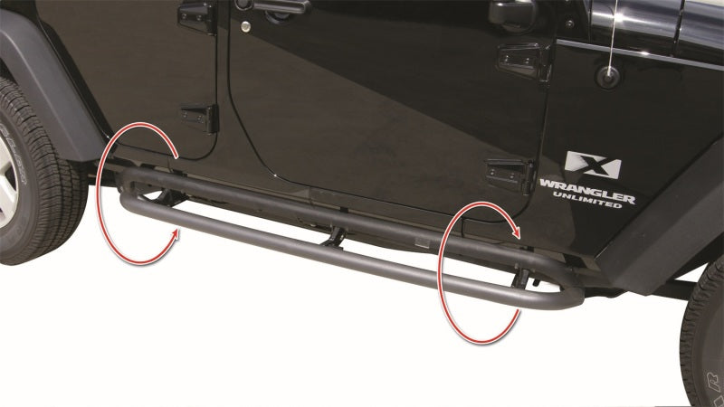 Load image into Gallery viewer, Rampage 2007-2018 Jeep Wrangler(JK) Srs Side Bar Rockerguard Step - Black
