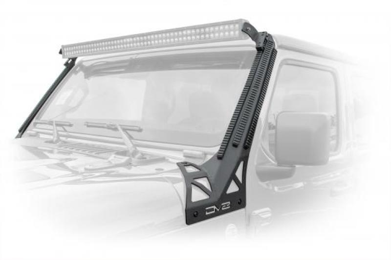 Load image into Gallery viewer, DV8 Offroad 2018+ JL/Gladiator Picatinny Rail A-Pillar Pod LED Light Mount
