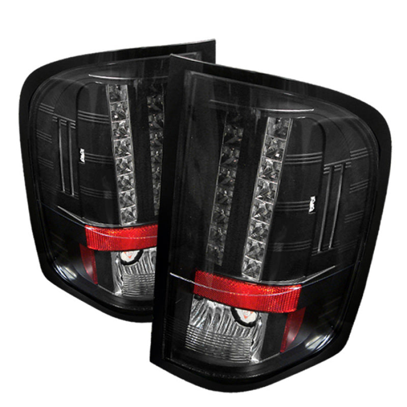 Load image into Gallery viewer, Spyder Chevy Silverado 07-13 LED Tail Lights Blk ALT-YD-CS07-LED-BK
