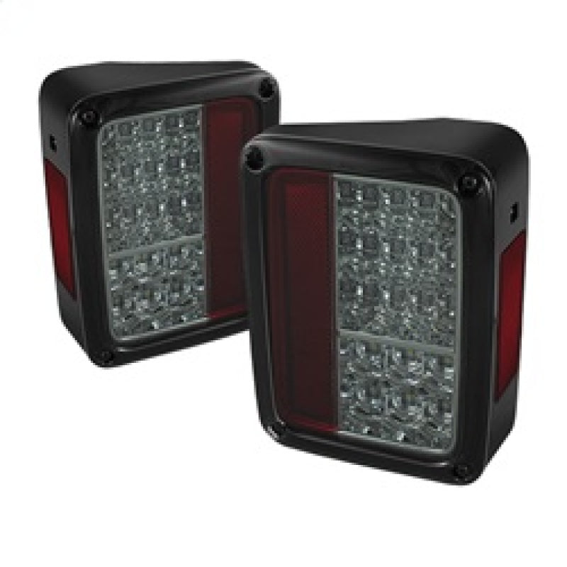 Load image into Gallery viewer, Spyder Jeep Wrangler 07-15 LED Tail Lights Smoke ALT-YD-JWA07-LED-SM
