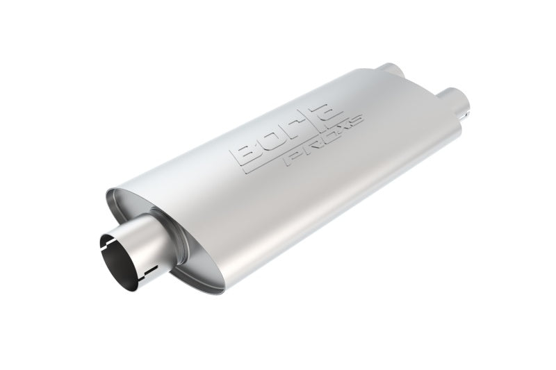 Load image into Gallery viewer, Borla Universal Center/Dual Oval 3in In/2.25in Out 19in x 4in x 9.5in Notched PRO-XS Muffler
