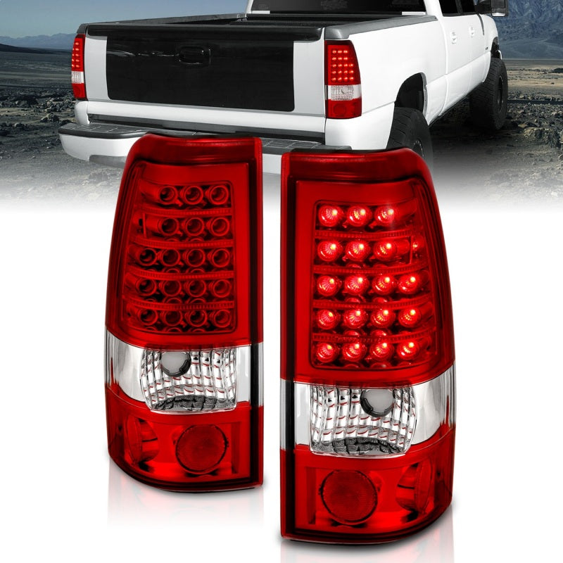 Load image into Gallery viewer, ANZO 1999-2007 Chevrolet Silverado 1500 LED Taillights Red/Clear
