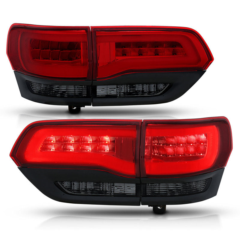 Load image into Gallery viewer, ANZO 2014-2016 Jeep Grand Cherokee LED Taillights Red/Smoke
