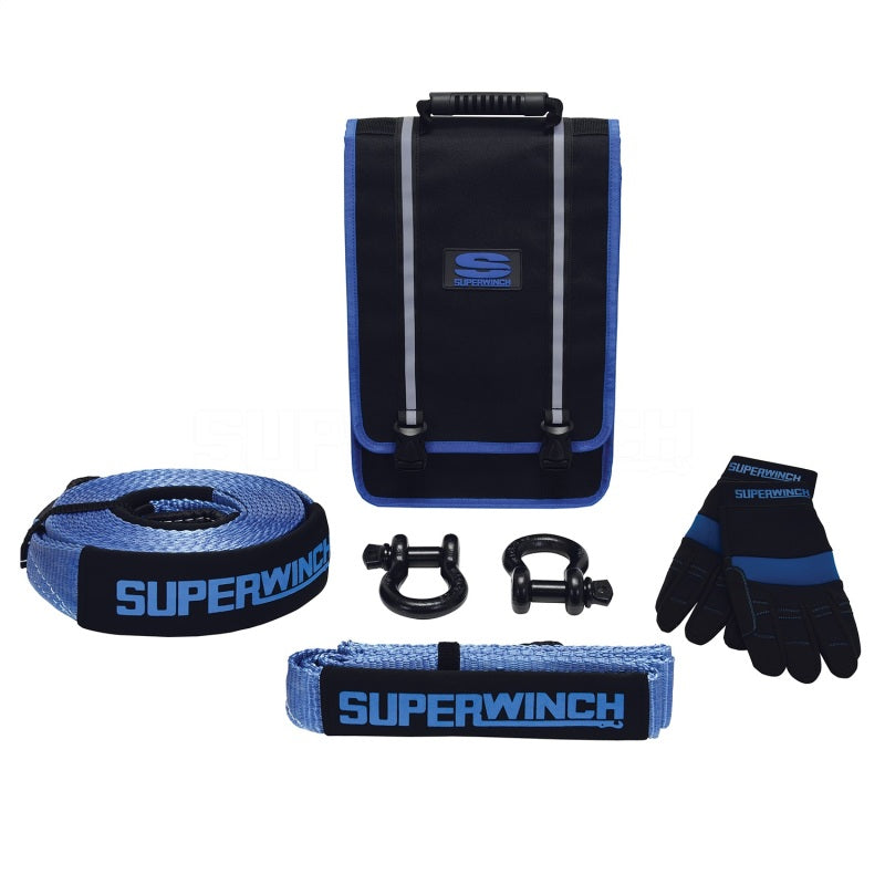 Load image into Gallery viewer, Superwinch Getaway Recovery Kit (Incl. Bow Shackles/Tree Trunk Protec/Recovery Strap/Gloves/Bag)

