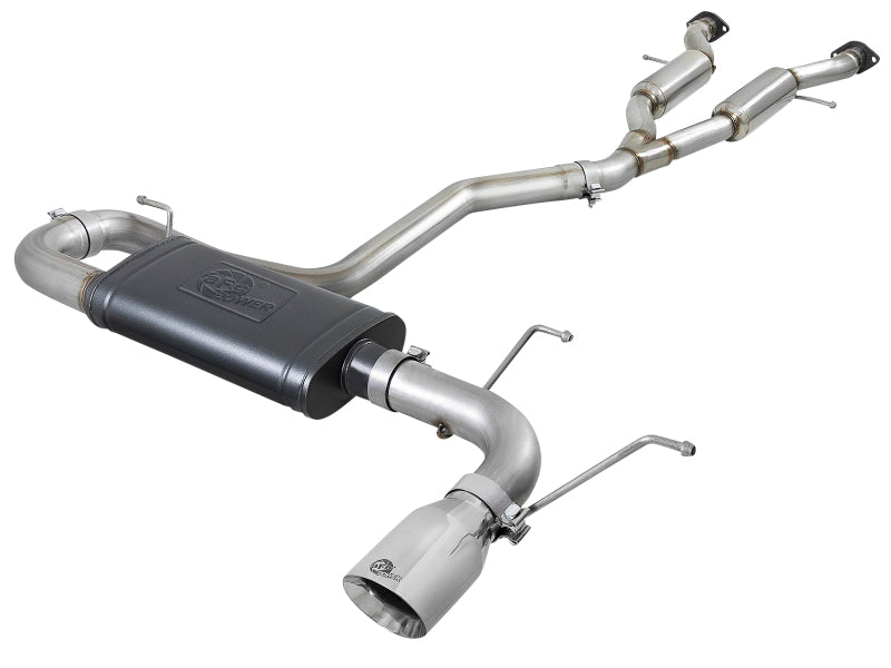Load image into Gallery viewer, aFe Large Bore HD 3in 304 SS Cat-Back Exhaust w/ Polished Tips 14-19 Jeep Grand Cherokee V6-3.6L
