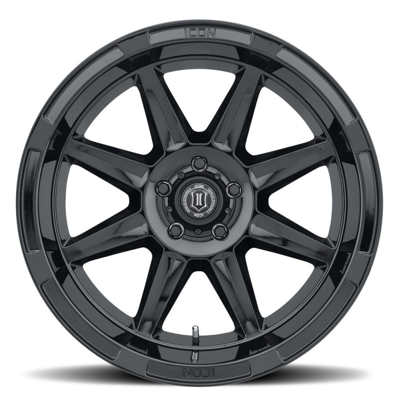 Load image into Gallery viewer, ICON Bandit 20x10 5x150 -24mm 4.5in BS 110.10mm Bore Gloss Black Wheel
