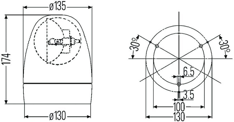 Load image into Gallery viewer, Hella Rotating Lamp H 24V Yellow Mg24 2Rl
