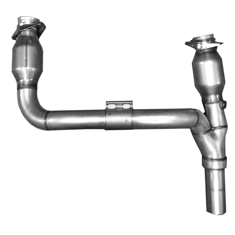 Load image into Gallery viewer, BBK 07-11 Jeep 3.8 V6 Long Tube Exhaust Headers And Y Pipe And Converters - 1-5/8 Chrome
