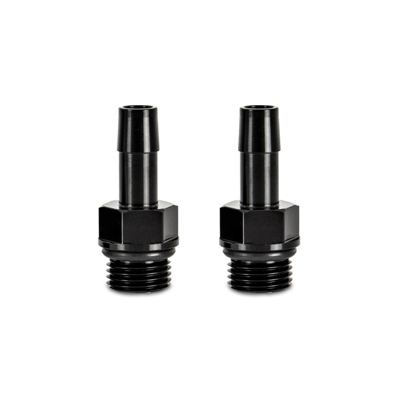 Load image into Gallery viewer, Mishimoto 2pcs M16x1.5 3/8in Aluminum Catch Can Fitting Black
