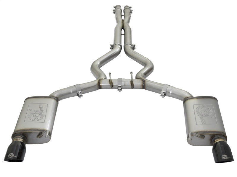 Load image into Gallery viewer, aFe MACHForce XP 3in 304 SS Cat-Back Exhausts w/ Black Tips 15-17 Ford Mustang GT V8-5.0L/V6-3.7L
