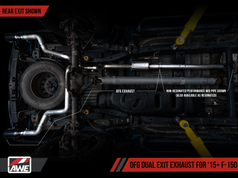 Load image into Gallery viewer, AWE Tuning 2015+ Ford F-150 Non-Resonated Performance Mid Pipe

