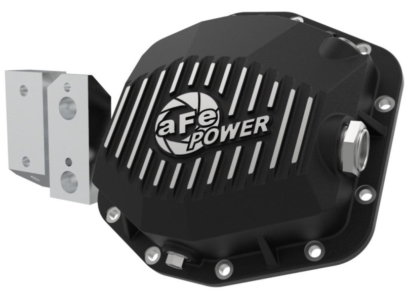 Load image into Gallery viewer, aFe Street Series Rear Differential Cover Black w/Machined Fins 20+ Jeep Gladiator JT (Dana M220)
