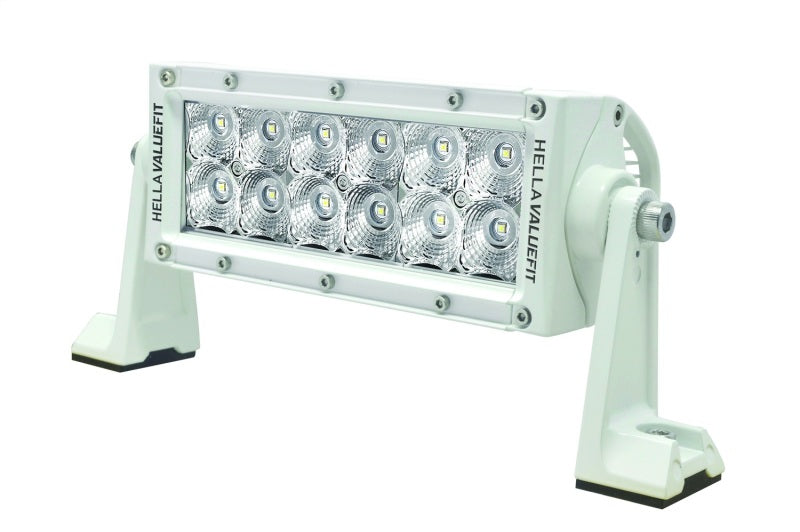 Load image into Gallery viewer, Hella Value Fit 8in Light - 36W Dual Row White Housing Flood Beam - LED
