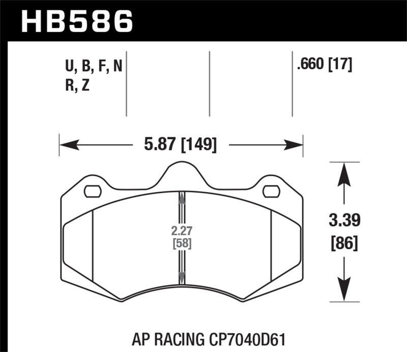 Load image into Gallery viewer, Hawk AP Racing CP7040 Performance Ceramic Street Brake Pads
