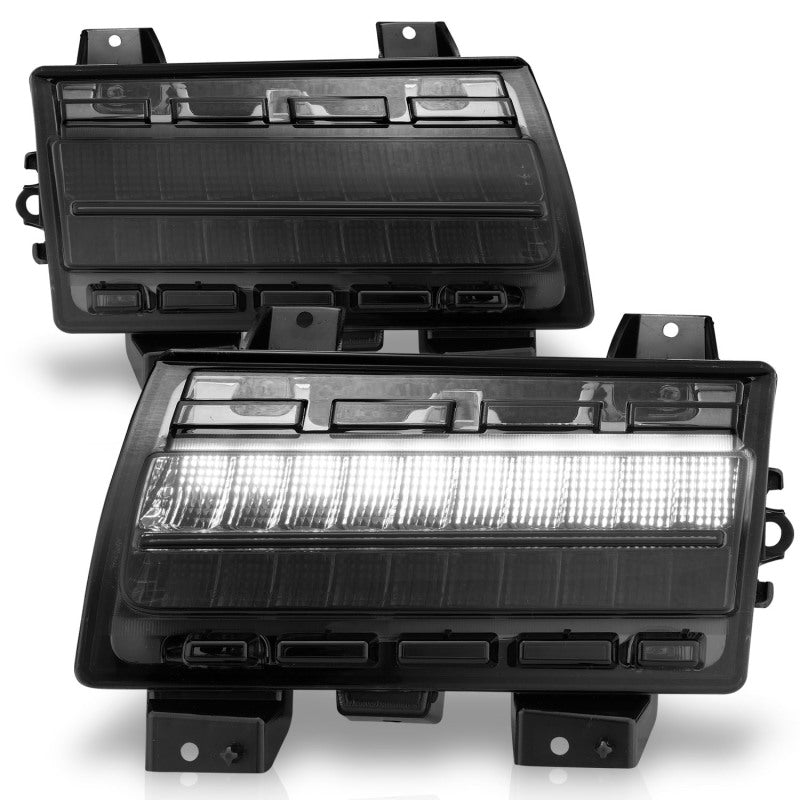Load image into Gallery viewer, ANZO Wrangler 18-21/Gladiator 20+ LED Side Marker Lights Smoke w Sequential Signal
