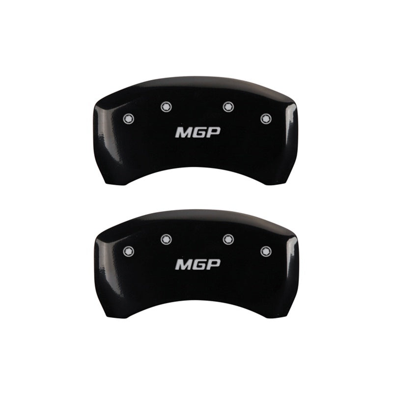 Load image into Gallery viewer, MGP Rear set 2 Caliper Covers Engraved Rear MGP Black finish silver ch

