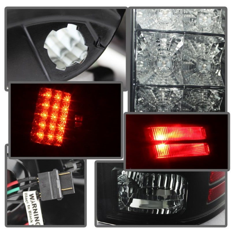 Load image into Gallery viewer, Spyder Dodge Ram 1500 09-14 LED Tail Lights Incandescent- Blk Smke ALT-YD-DRAM09-LED-BSM
