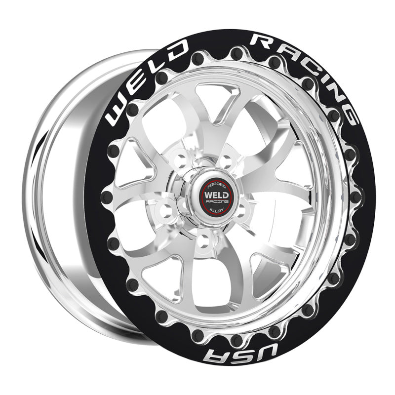 Load image into Gallery viewer, Weld S76 15x9 / 5x4.5 BP / 6.5in. BS Polished Wheel (Medium Pad) - Black Single Beadlock MT
