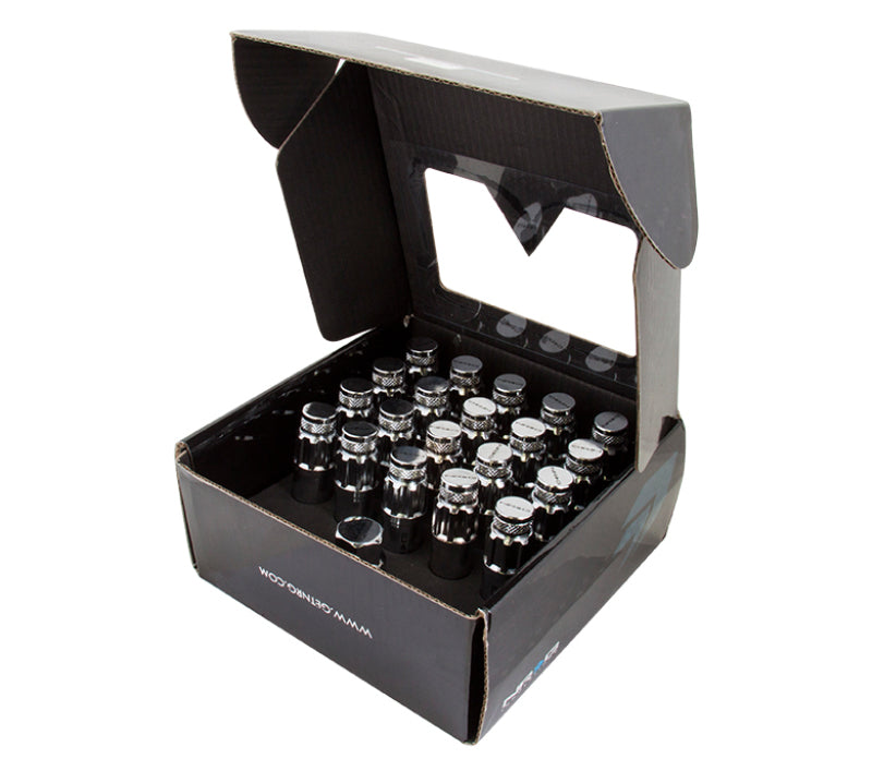 Load image into Gallery viewer, NRG 700 Series M12 X 1.5 Steel Lug Nut w/Dust Cap Cover Set 21 Pc w/Locks &amp; Lock Socket - Silver
