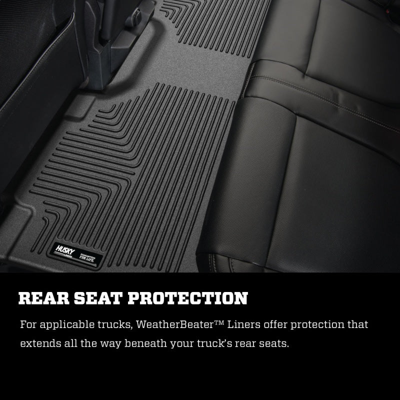 Load image into Gallery viewer, Husky Liners 11-12 Ford SD Super Cab WeatherBeater Combo Black Floor Liners (w/o Manual Trans Case)
