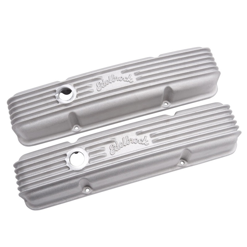 Load image into Gallery viewer, Edelbrock Valve Cover Classic Series Chevrolet 1959-1986 262-400 CI V8 w/ Breather Holes Satin
