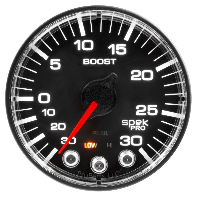 Load image into Gallery viewer, Autometer Spek-Pro 52.4mm 30inHG-30PSI Digital Stepper Motor Vac/Boost Gauge
