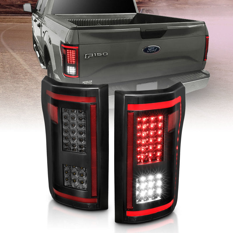 Load image into Gallery viewer, ANZO 15-17 Ford F-150 LED Taillights - Smoke
