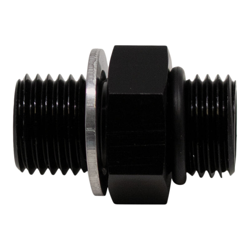 Load image into Gallery viewer, DeatschWerks 8AN ORB Male to M18 X 1.5 Metric Male (Incl O-Ring and Washer) - Anodized Matte Black
