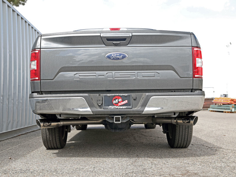 Load image into Gallery viewer, aFe Gemini XV 3in 304 SS Cat-Back Exhaust 15-20 Ford F-150 V6 2.7L/3.5 w/ Polished Tips

