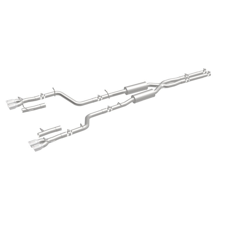 Load image into Gallery viewer, MagnaFlow Cat-Back, SS, 2.5in, Quad Split Rear 3.5in Tip 2015 Dodge Challenger 3.6L V6
