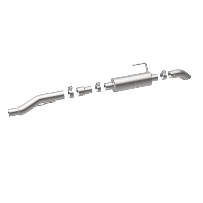Load image into Gallery viewer, MagnaFlow Cat-Back, SS, 2.5/3in, Turn Down In Front Rear Tire 2015 Ford F150 5.0L V8 Ext Cab
