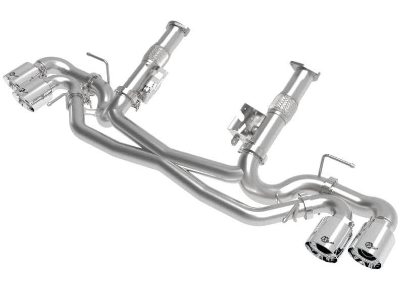 Load image into Gallery viewer, aFe MACH Force-Xp 3in to 2-1/2in 304SS Cat-Back (No Muff.) 2020 Chevy Corvette 6.2L- Polished Tip
