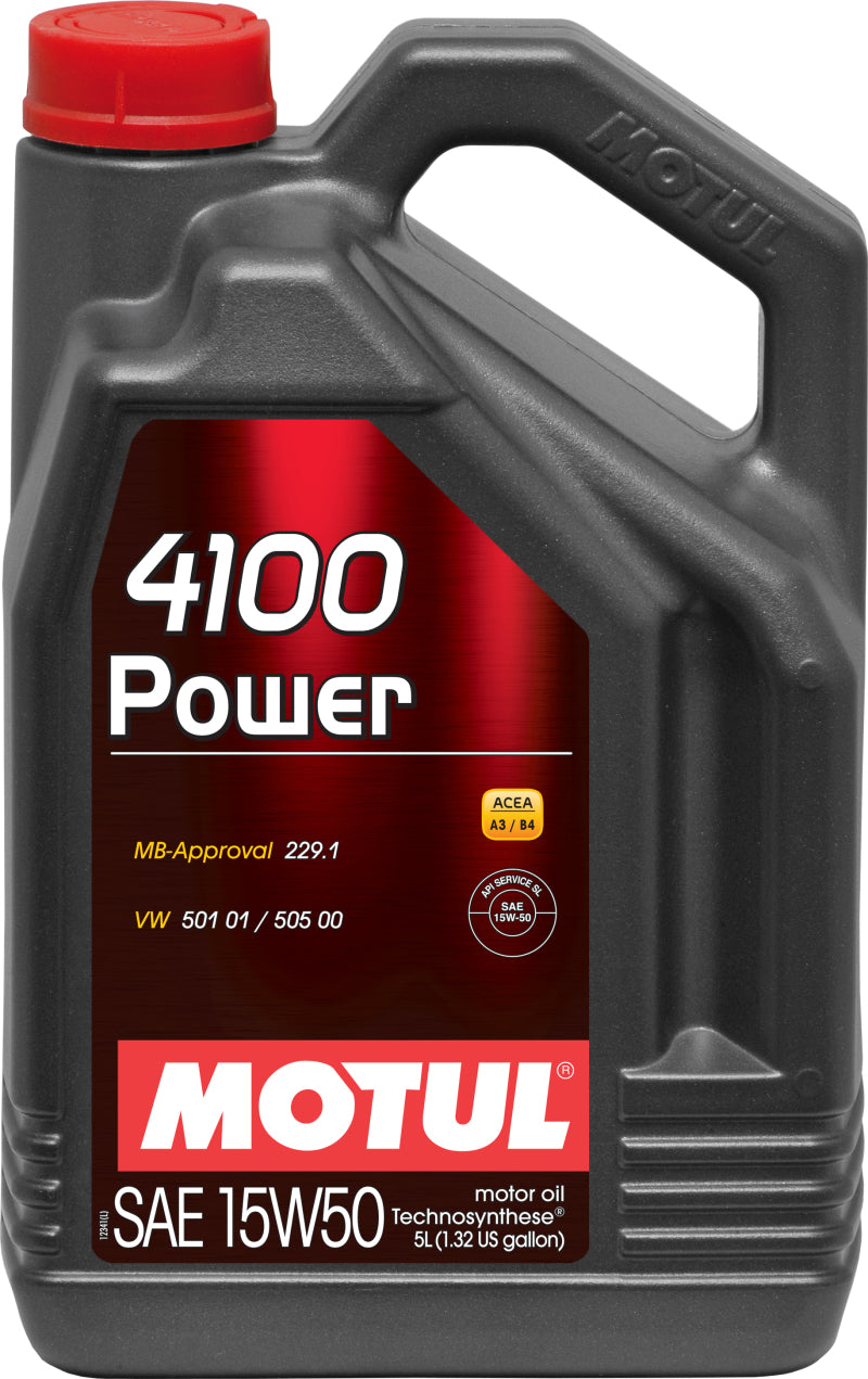Load image into Gallery viewer, Motul 5L Engine Oil 4100 POWER 15W50 - VW 505 00 501 01 - MB 229.1
