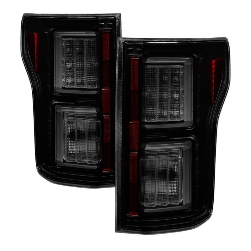 Load image into Gallery viewer, Spyder 18-19 Ford F-150 (w/o Blind Spot Sensor) LED Tail Lights - Blk Smk (ALT-YD-FF15018-LED-BSM)
