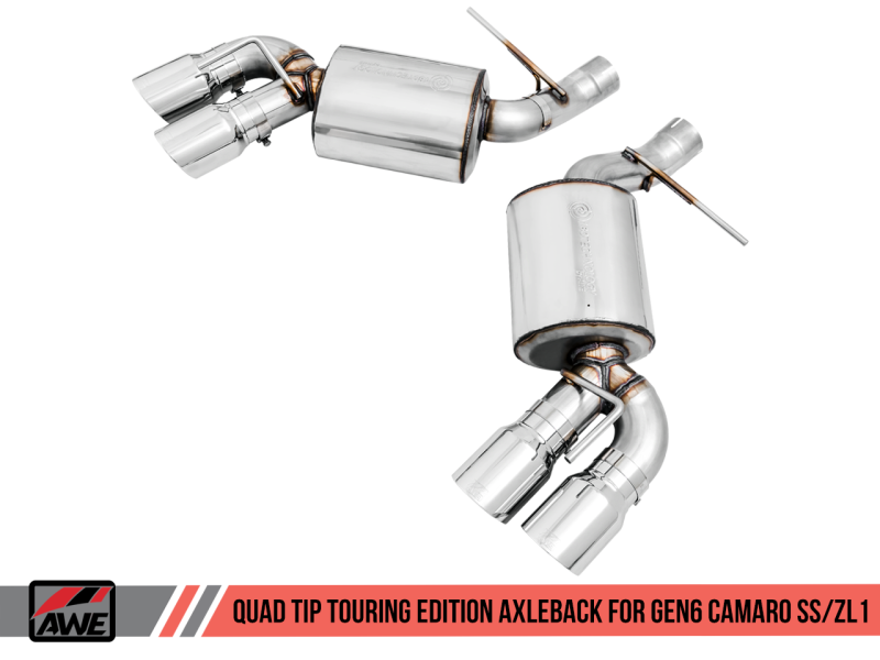 Load image into Gallery viewer, AWE Tuning 16-19 Chevy Camaro SS Quad Outlet Track to Touring Conversion Kit

