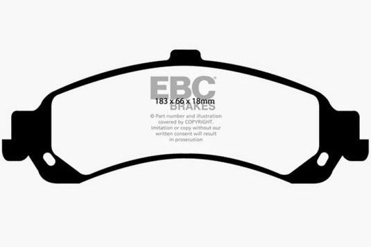 EBC 02 Cadillac Escalade 5.3 (PBR rear caliper) Ultimax2 Rear Brake Pads